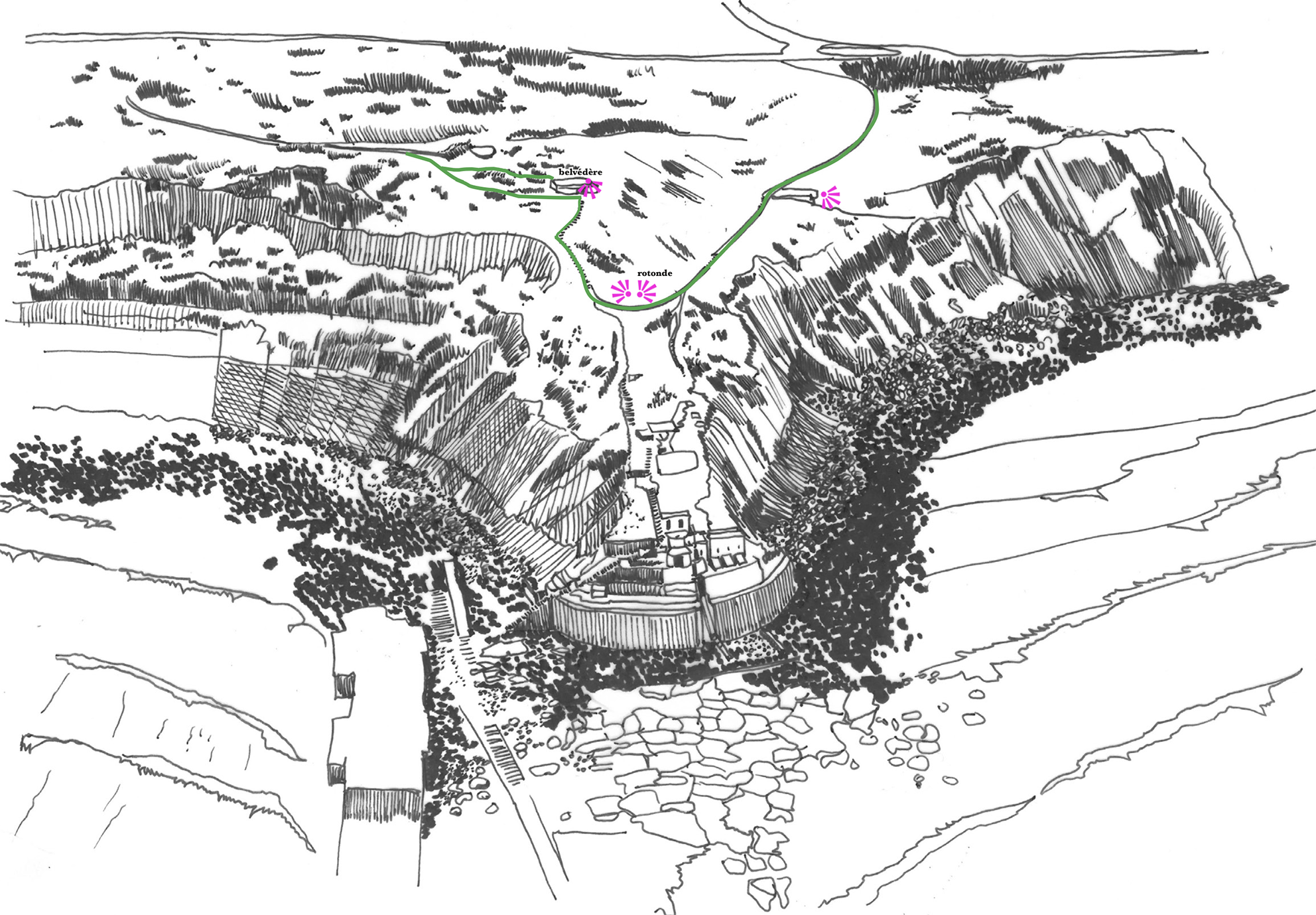 Pointe de la Crèche, esquisse