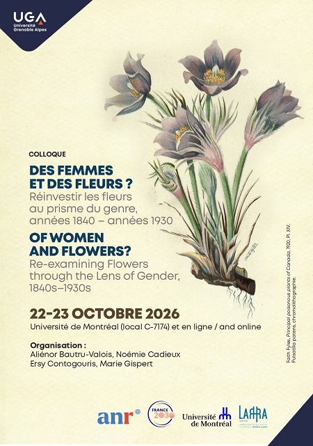 Affiche colloque Des femmes et des fleurs